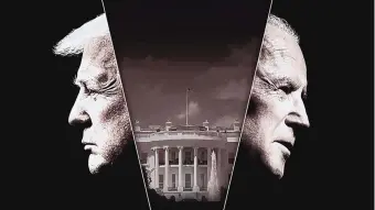  ?? COURTESY OF FRONTLINE ?? Frontline’s “The Choice 2020: Trump vs. Biden” takes a look at both presidenti­al candidates.