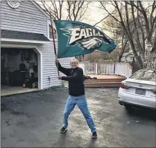  ?? BOB GROTZ - MEDIANEWS GROUP ?? Jack Morrison, who grew up in Sharon Hill, has more than enough energy to carry the Eagles flag again this season. The Westtown resident may heed the advice of his daughters and take the year off.