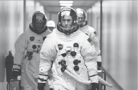  ?? UNIVERSAL PICTURES ?? Canadian actor Ryan Gosling stars as astronaut Neil Armstrong in Damien Chazelle’s newest effort First Man.