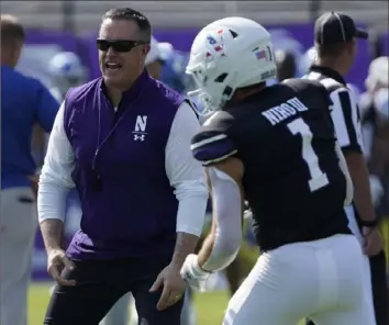  ?? David Evans/Associated Press ?? Northweste­rn coach Pat Fitzgerald had to anticipate something better for the Wildcats than a 1-3 start after beating Nebraska in their opener. They certainly didn’t see Southern Illinois coming.