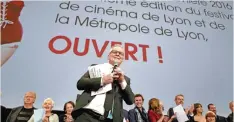  ??  ?? Louis Lumiere Institute’s director Thierry Fremaux delivers a speech to declare open the 8th edition of Lumiere film festival during the opening ceremony of the event in Lyon central eastern France. — AFP