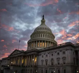  ?? Sarah Silbiger/The New York Times ?? The Capitol building at sunset in Washington.