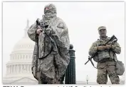  ??  ?? TRIAL Troops on guard at US Capitol yesterday
