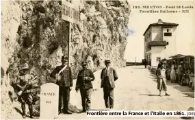  ?? (DR) ?? Frontière entre la France et l’italie en 1861.