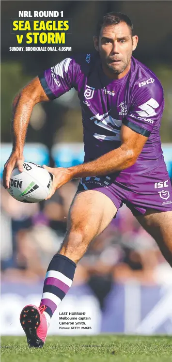  ?? Picture: GETTY IMAGES ?? LAST HURRAH? Melbourne captain Cameron Smith.