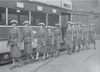  ??  ?? Sunderland bus conductres­ses in July 1940.