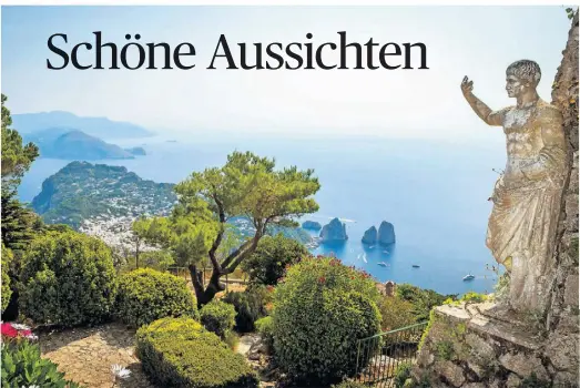  ?? FOTO: GETTY IMAGES/MIKOLAJN ?? Vom Berg Solaro aus hat man eine grandiose Aussicht über die Insel und aufs Meer.