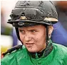  ?? ?? Jockey Laura Pearson has a useful strike rate when riding at Bath