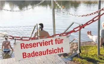  ?? FOTO: HERBERT GUTH ?? Ab 3. Juni ist am Seefreibad eine Badeaufsic­ht vor Ort.