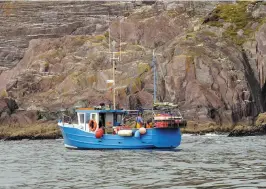  ?? (Photo by Declan Malone). ?? Fishermen hauling lobster pots near Dingle. Prices for their catch have fallen as low as five euro a kilo due to the collapse in the markets.