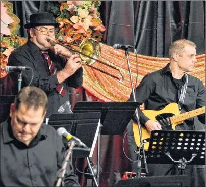 ?? CAPE BRETON POST PHOTO ?? Music is a big part of the Cape Breton portion of the Christmas Daddies Telethon which airs this year on Dec. 1, 11 a.m. to 6 p.m. Shown in this file photo are Stephen Muise, lower left, James Munroe, top left and Lyndon MacKenzie, who performed on the 2015 show.