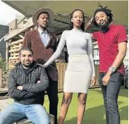  ?? Picture: GILLIAN McAINSH ?? LEADING THE PACK: Organisers, from left, Llewellyn Williams, Sanelisiwe Mdashe, Lwethu Tenge and Kagiso Gqadu launched the second Mandela Bay Fashion Week yesterday in Central