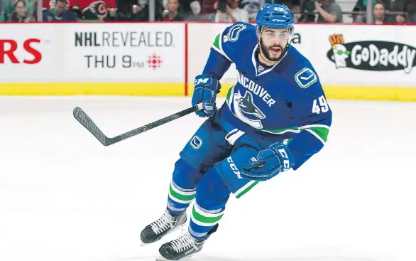  ?? GETTY IMAGES ?? Forward Darren Archibald wants to make the jump to the NHL from the Canucks’ AHL team in Utica, N.Y., where he scored 23 goals and 24 assists last season.