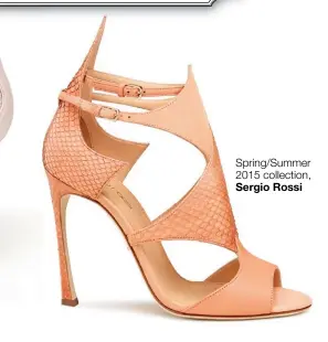  ??  ?? Spring/Summer 2015 collection, Sergio Rossi