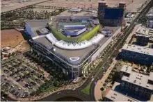  ??  ?? A bird’s-eye view of Al Kout Mall in Kuwait. At 750,000 square feet, the new extension will be the largest retail stock entering the Kuwaiti market next year.