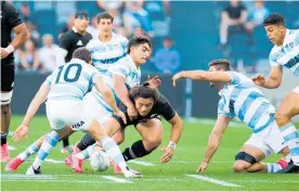  ?? Photo / Getty Images ?? Caleb Clarke and the All Blacks were stifled by the Pumas.