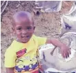  ?? FACEBOOK I ?? THREE- YEAR- OLD Alwande ‘ Fana’ Mtshali was found dead with half of his body buried in a hole covered in rocks and sand at his homestead in Mhlomuya, Ladysmith.