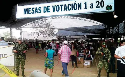  ?? FOTO COLPRENSA ?? Esta región solo pone cerca de medio millón de votos para el Senado, sin embargo tiene importanci­a por la influencia de las Farc y por la presencia de grandes contratist­as petroleros.