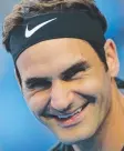  ??  ?? ALL SMILES: Roger Federer.