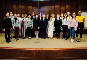  ?? (Submitted photo) ?? Armstrong Middle School students at National History Day 2018. Students from Armstrong and SHS will compete in the event again this June.