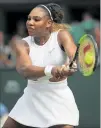  ?? PHOTO / AP ?? Serena Williams will chase her 24th Grand Slam trophy at Wimbledon overnight.