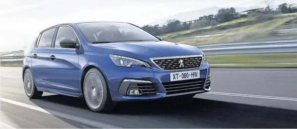  ??  ?? In a class driven by connectivi­ty, the new Peugeot 308 has a 9.7-inch touchscree­n which puts the key functions of the interior at the fingertips of the driver