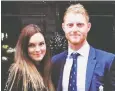  ??  ?? LOVER OR FIGHTER: Ben Stokes and Clare Ratcliffe.