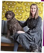  ??  ?? End of an era: Fashion designer Orla Kiely, pictured with her dogs