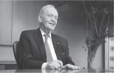  ?? JUSTIN TANG / THE CANADIAN PRESS FILES ?? Former prime minister Jean Chrétien has published a new book — My Stories, My Times — in which he tells the inside story on events such as the renaming of Air Canada and his axing of Canadian bank mergers.