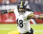  ?? ROSS D. FRANKLIN/AP ?? Had the Steelers used the franchise tag on Bud Dupree, his salary for 2021 would have been set at nearly $19 million. He earned $15.828 million in 2020.