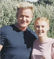  ??  ?? Poppy Oxberry with Gordon Ramsay.