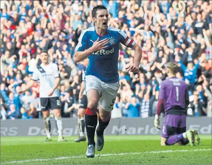  ??  ?? CONSISTENT: Lee Wallace is a specialist left-back for what has been a problemati­c position for Scotland