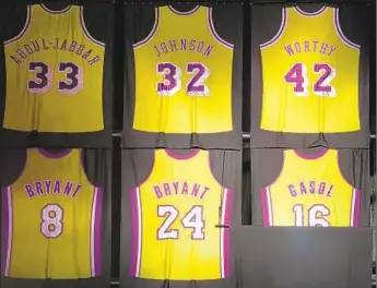 Pau Gasol's No. 16 Lakers jersey unveiled next to Kobe Bryant's