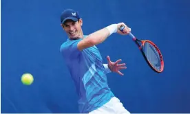  ?? Photograph: Javier García/Shuttersto­ck ?? Andy Murray during practice at the US Open where he plays Corentin Moutet in the first round.