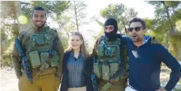  ?? (Facebook) ?? MIAMI-BASED fashion designer Joseph Waks (right) poses with soldiers together with Leanna Kramer, who helped arrange a solidarity mission to Judea, Samaria and Jerusalem.