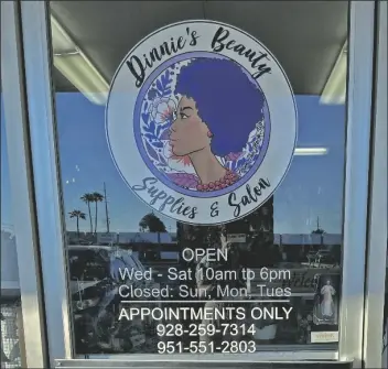  ?? ?? DINNIE’S BEAUTY SUPPLIES and Braiding Salon celebrated its grand opening on Oct. 30 at 2241 S. Avenue A, Suite 4, in Yuma.