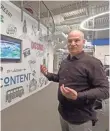  ??  ?? Michael Neuwirth gives a tour of Danone North America’s new facility Feb. 7.