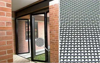  ??  ?? Meticulous­ly woven from high-tensile Japanese wire steel, the MESh-TEc screen offers great security and protection while allowing clear vision and fresh air into your home.