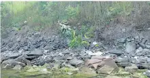  ??  ?? Bridgenort­h resident Brad Sinclair posted photograph­s to Facebook this week of the trash anglers are leaving behind along the James A. Gifford Causeway on Chemong Lake.