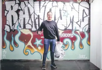  ?? ?? Finland’s Janne Raninen, 41, founder of the rage room ‘Raivomoo’ poses in Helsinki.