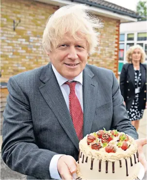 ??  ?? The very embodiment of having your cake and eating it: Boris Johnson