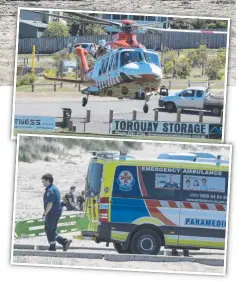  ?? Pictures: SHAUN VILJOEN ?? DROWNING: A scuba diver pulled from the water near Point Danger and taken to Fishermans Beach could not be revived yesterday.