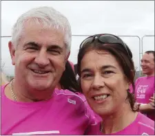  ??  ?? Tony and Kathy Frayne taking part in the Ben 5k in Park on Sunday.