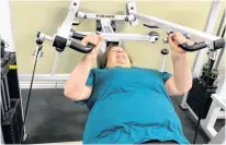 ?? ?? Jennifer MacKinnon, who went blind in early 2020, visits the Iron Haven Gym in Alberton multiple times a week, sometimes twice a day.