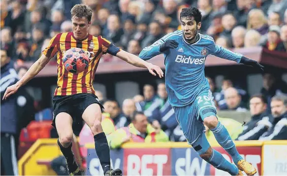  ??  ?? Ricardo Alvarez in action for Sunderland during the FA Cup Fifth Round match against Bradford City.