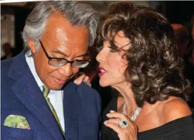  ?? ?? Friends in high places: Clockwise from left, Sir David Tang with Naomi Campbell, Princess Diana and Fergie; China Tang restaurant at London’s Dorchester; and with Dame Joan Collins