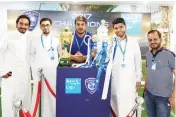  ??  ?? The event was held at Bupa Arabia’s health center in Riyadh, Bupa World, allowing Al-Hilal FC fans to take memorable photograph­s with the cups.