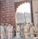  ?? HT PHOTO ?? More than 1,500 policemen and PAC jawans deployed outside the mosque.