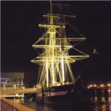  ??  ?? The Dunbrody lit up in gold for Darkness Into Light in New Ross last year. SEE 1