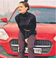  ?? ?? Vaishali Chaudhary Khutail was fined ₹17,000 for causing a massive traffic jam, filming reels on a busy highway